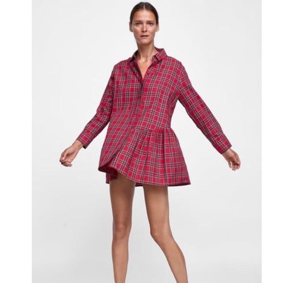 Zara Plaid Tunic Shirt - Picture 2 of 2